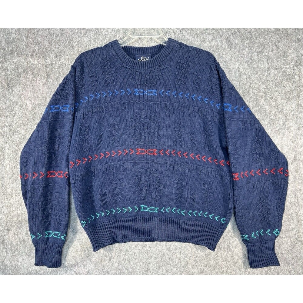VTG Woolrich Sweater Men's Sz XL Crewneck Southwest Aztec Cabincore Grandpa